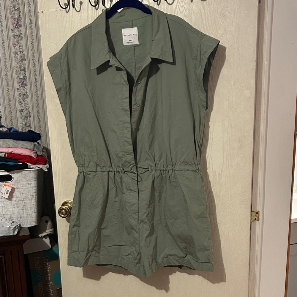 Celebrity Pink Sage Utility romper